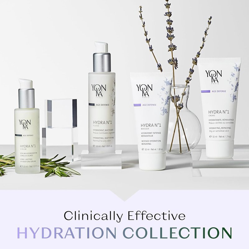 Yon-Ka Hydra No.1 Creme & Masque Set - Anti-Aging Moisturizer & Hydrating Face Mask for Normal to Dry Skin | Paraben-Free | 1.74 oz & 1.80 oz