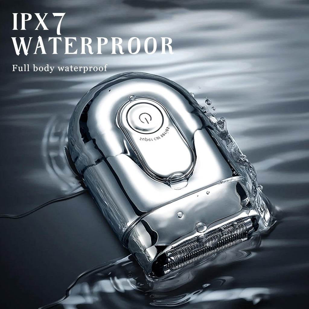Bangzi Electric Foil Shaver – IPX7 Wet/Dry with Dual Floating Blades