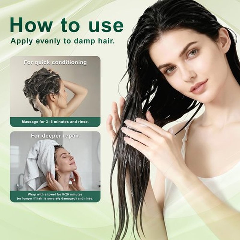 Amifiy Keratin Hair Mask, Multi-care Deep Conditioning Hair Mask for Dry Damaged Hair, Anti-Frizz, Intensive Hydrating & Repairing Deep Conditioner for Strong, Smooth and Silky Hair, 8 Fl Oz