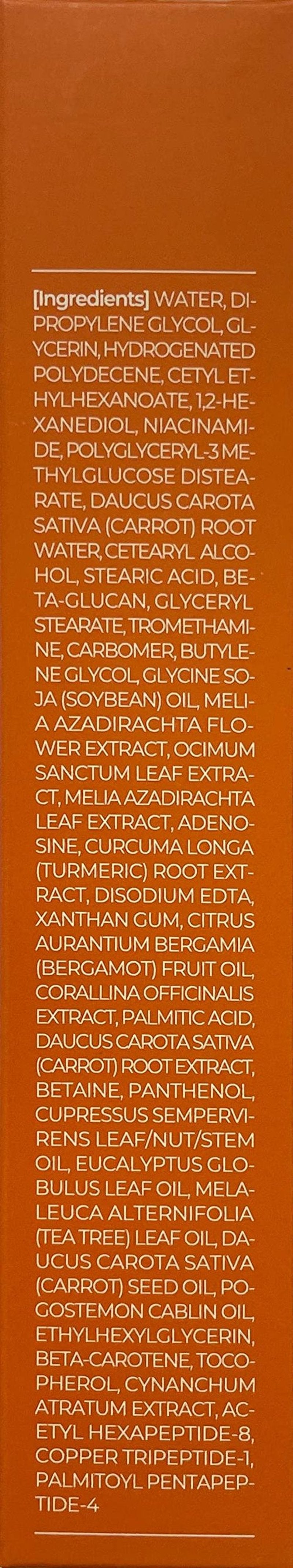 APRILSKIN Carrotene Clarifying Cream | Oily, sensitive, blemish-pron skin| Removes blemishes, balancing & skin protecting with M-Peptide | 2.02 oz | No sulfates and artificial fragrance