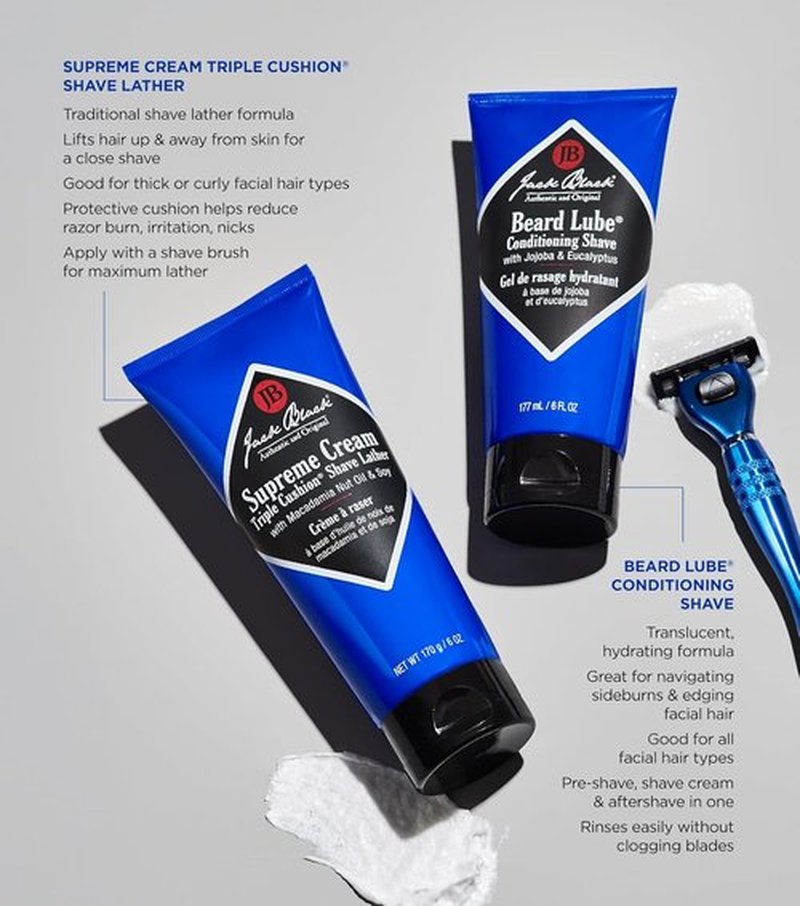 Jack Black Supreme Cream - Triple Cushion Shave Lather for Men | Luxurious Shaving Cream