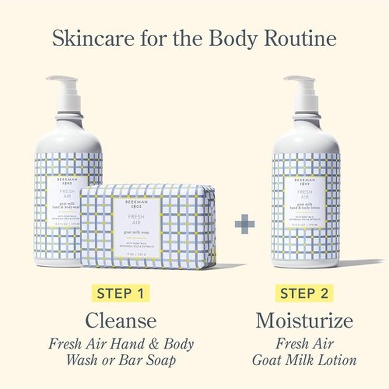 Beekman 1802 Goat Milk Body Care Bundle - Moisturizing 9oz Soap & 12.5oz Lotion | Fresh Citrus Scent
