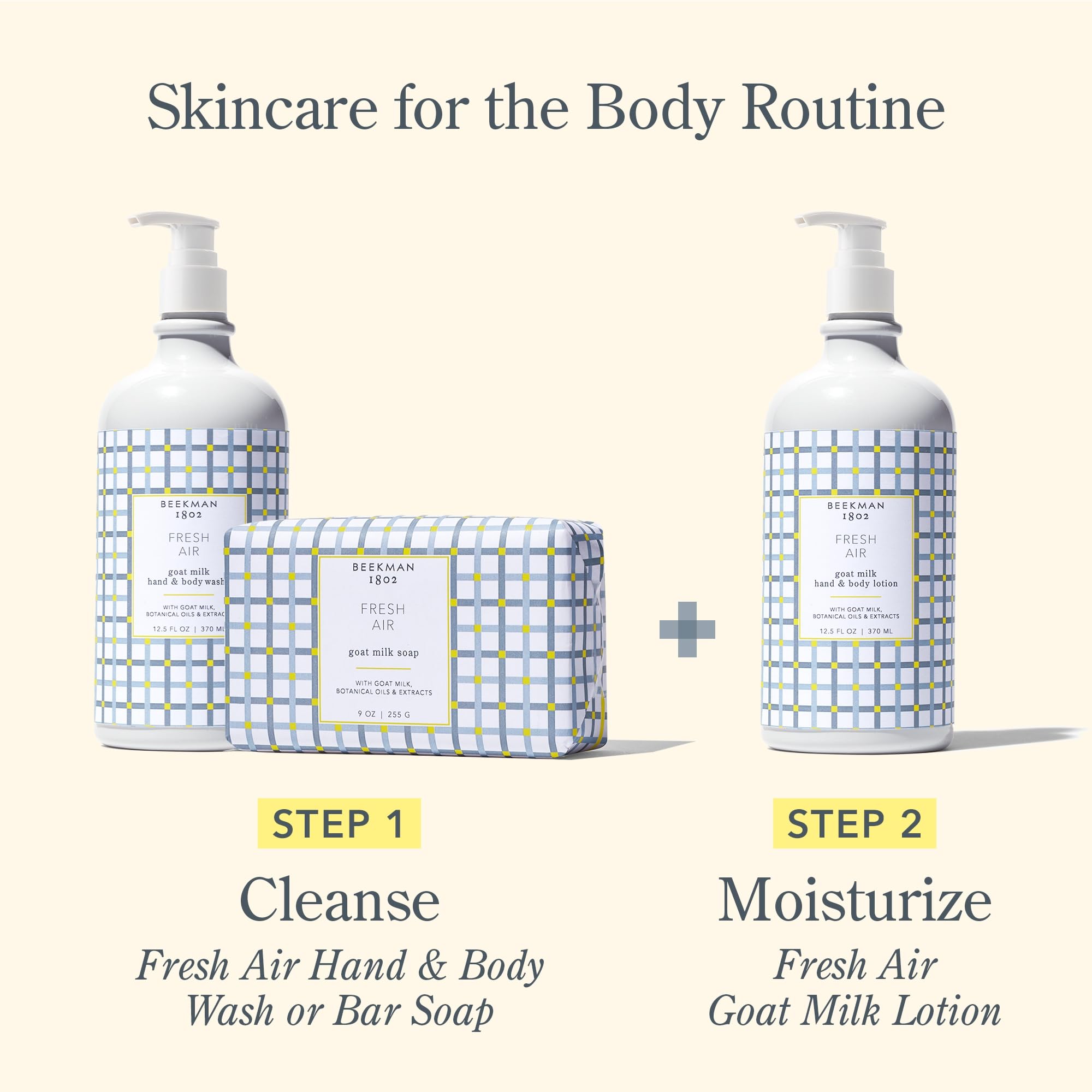 Beekman 1802 Goat Milk Lotion – Body Lotion & Hand Lotion for Dry Skin, Lightweight Non-Greasy Formula with Shea Butter & Jojoba Oil, Cruelty Free, Lotion Pump – Fresh Air