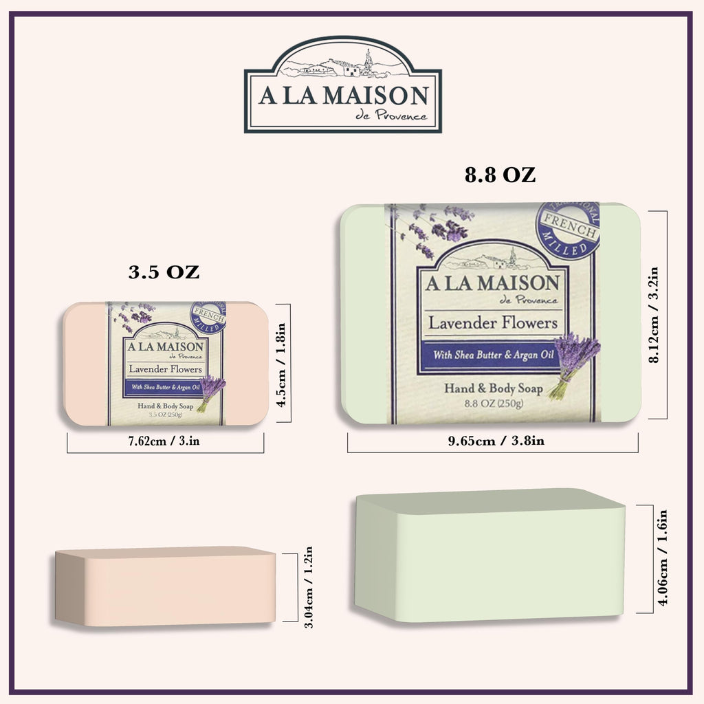 A LA MAISON Coconut Charcoal Bar Soap - Triple French Milled Natural Moisturizing Hand Soap Bar (3 Bars of Soap, 8.8 oz)