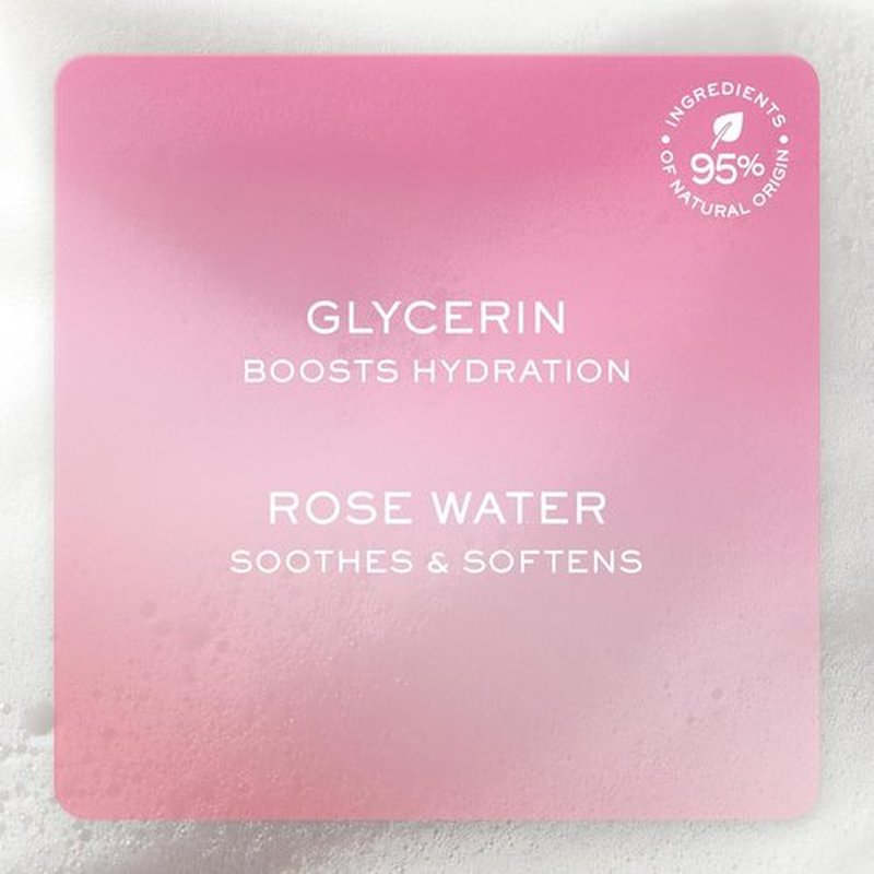 Nuxe Very Rose Cleansing Foam Light Facial Cleanser with Glycerin and Rose Water for Sensitive Skin: Face & Eyes, 5 Fl Oz
