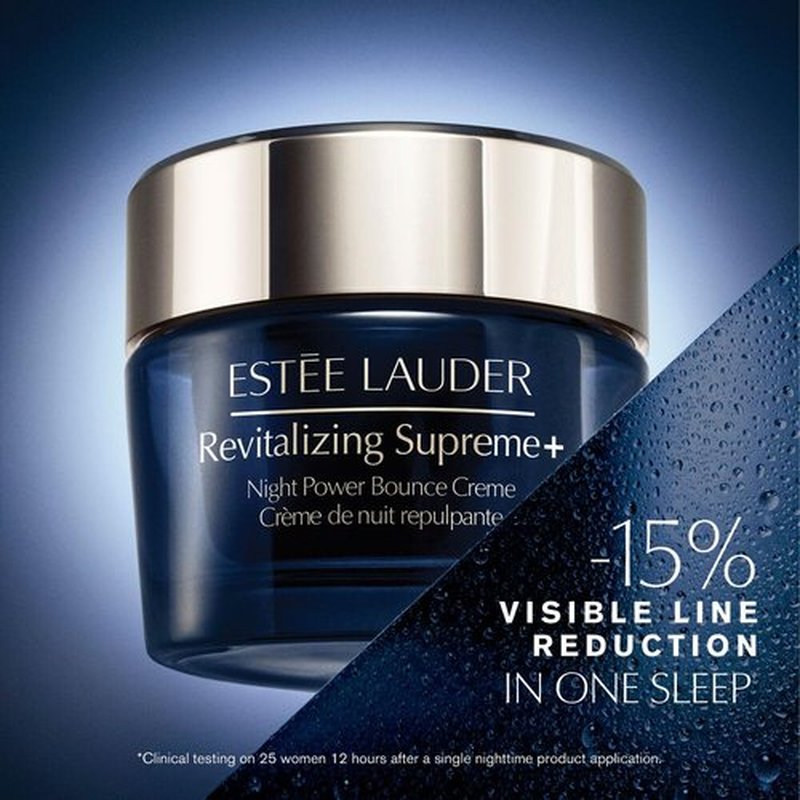 Estée Lauder Revitalizing Supreme+ Night Power Bounce Cream | Travel Size Face Moisturizer with Peptides | Firms, Lifts & Plumps Skin, 1.0 Ounce