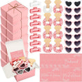 Geiserailie 40 Pcs 8 Set Bridesmaid Proposal Gifts Will You Be My Bridesmaid 4.1in Square Hair Claws Heart Sunglasses(Pink)