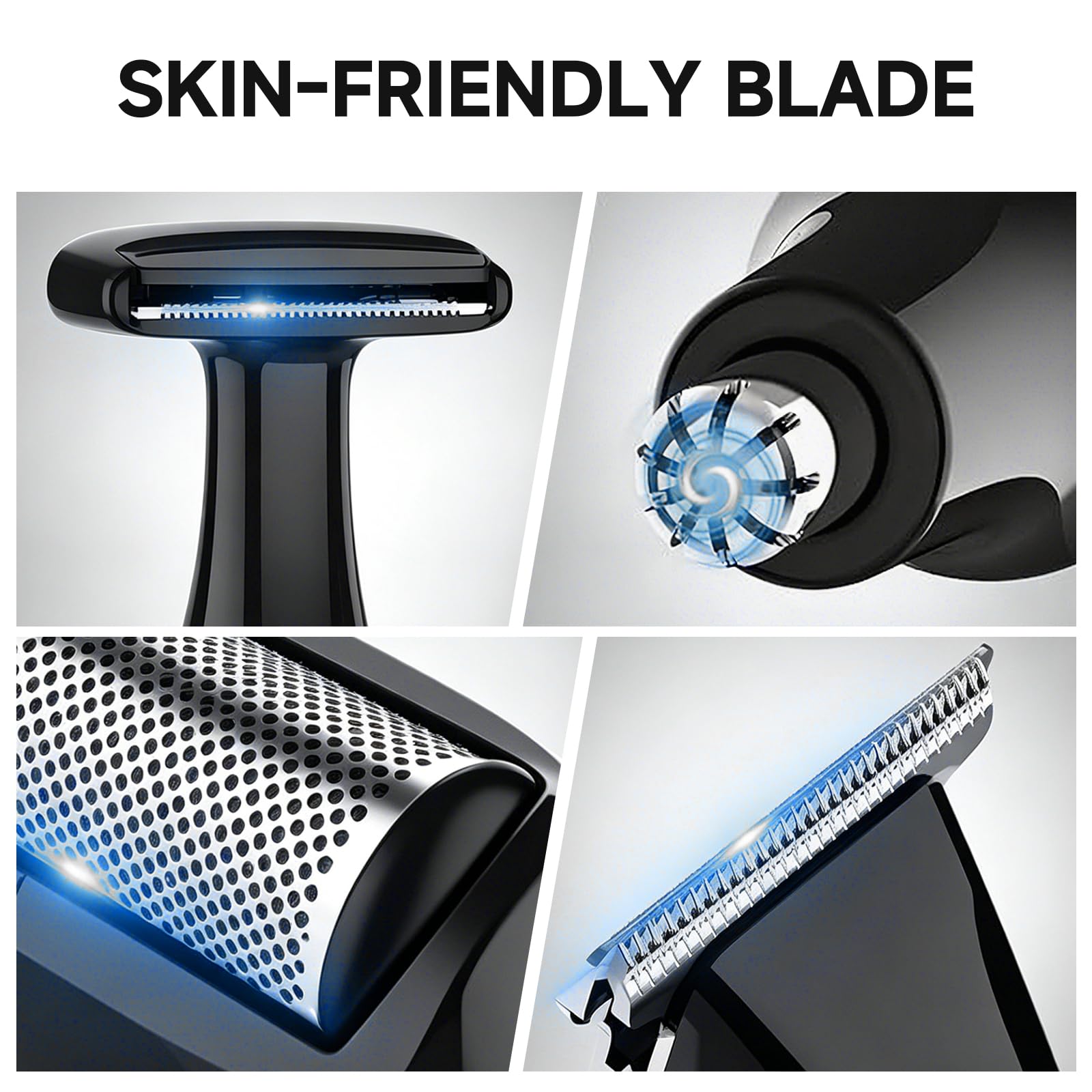 Back Shaver for Men Full Body，Back Shaver with Long Handle for Facial,Chin,Arm,Back,Groomer 4 in 1 Kit Pubic with Adjustable Body Trimmer Waterproof LED Display 1.5HR Fast Charging Travel Lock