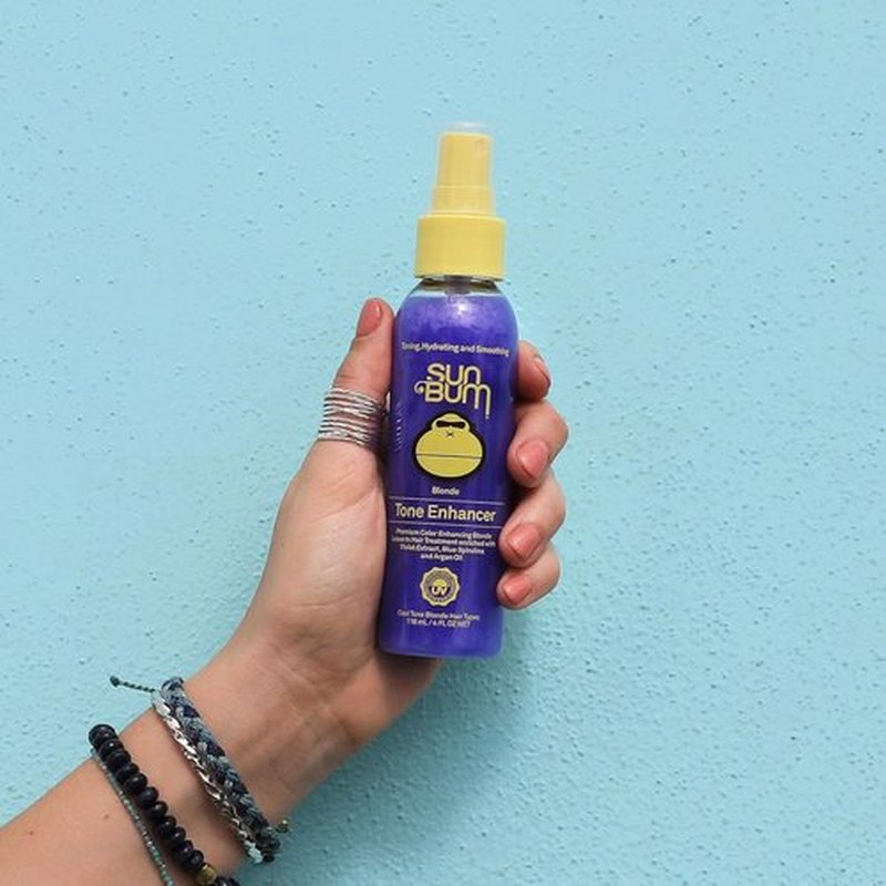 Sun Bum Blonde Tone Enhancer - Neutralizes Brass & Boosts Shine for Blonde Hair - 4 oz, Paraben-Free & Cruelty-Free