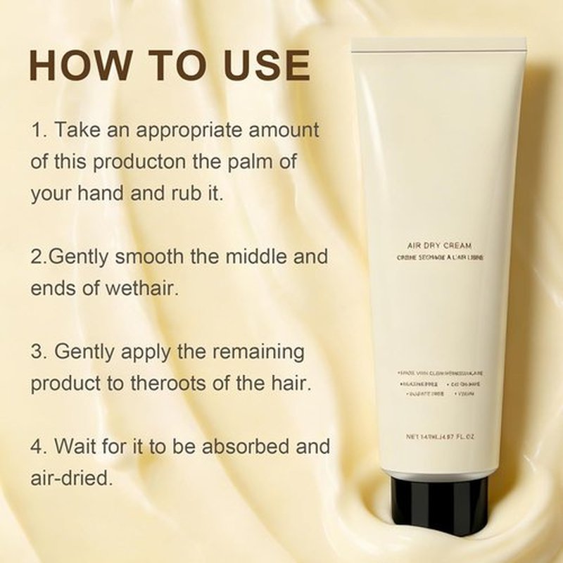 Skiennix Smoothing Air Dry Cream - Frizz Control Lotion for Curly, Wavy & Straight Hair | Lightweight Hydrating Formula