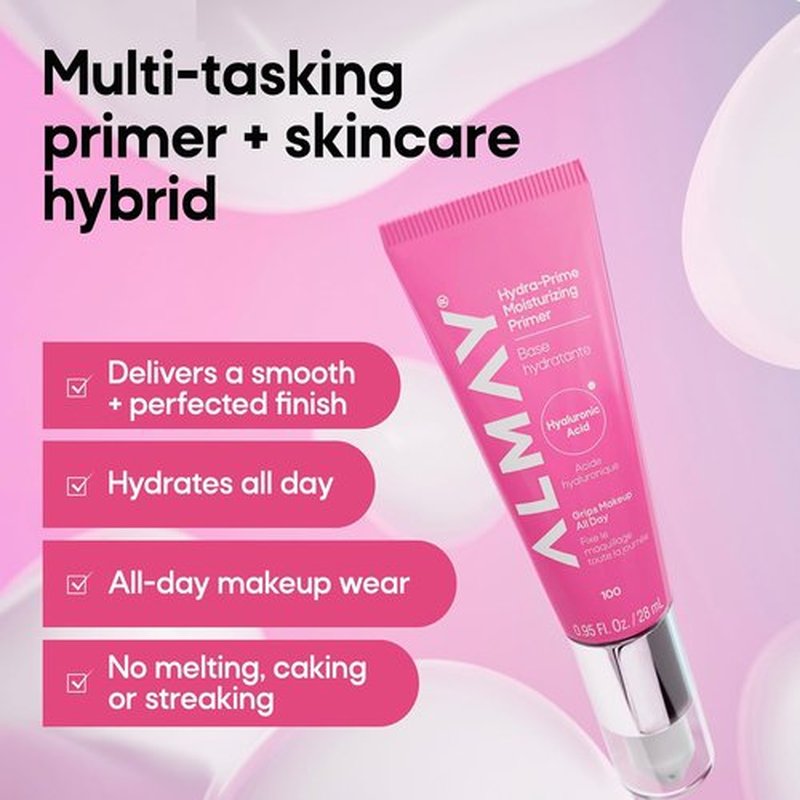Almay Hydra-Prime™ Moisturizing Primer - Hydrating, Long-Lasting Makeup | Skin-Smoothing Formula, 0.95 fl oz