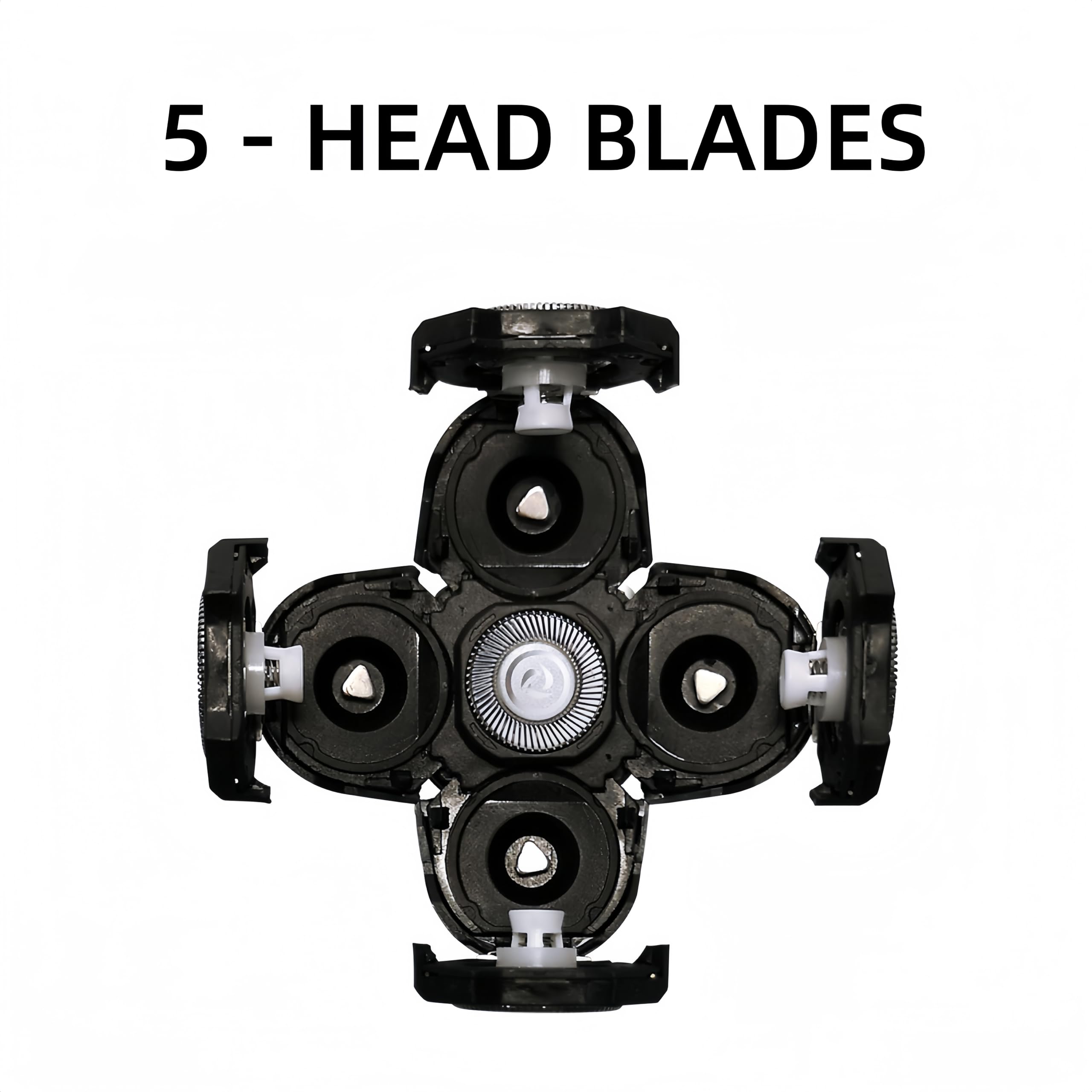 4PCS Shaver Replacement Blades for Freebird Head Shaver, 5 Blades Shaver Heads for Bald Men, Head and Face Electric Razor Heads, 2 Cleaning Brush