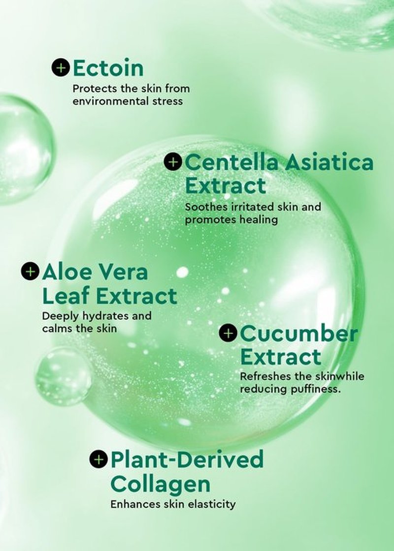 bewants Cica Collagen Hydrogel Jelly Mask with Centella Asiatica, Aloe Vera, Cucumber Extract – Moisturizing Face Sheet for Soothing, Firming, and Radiance (4 Packs)