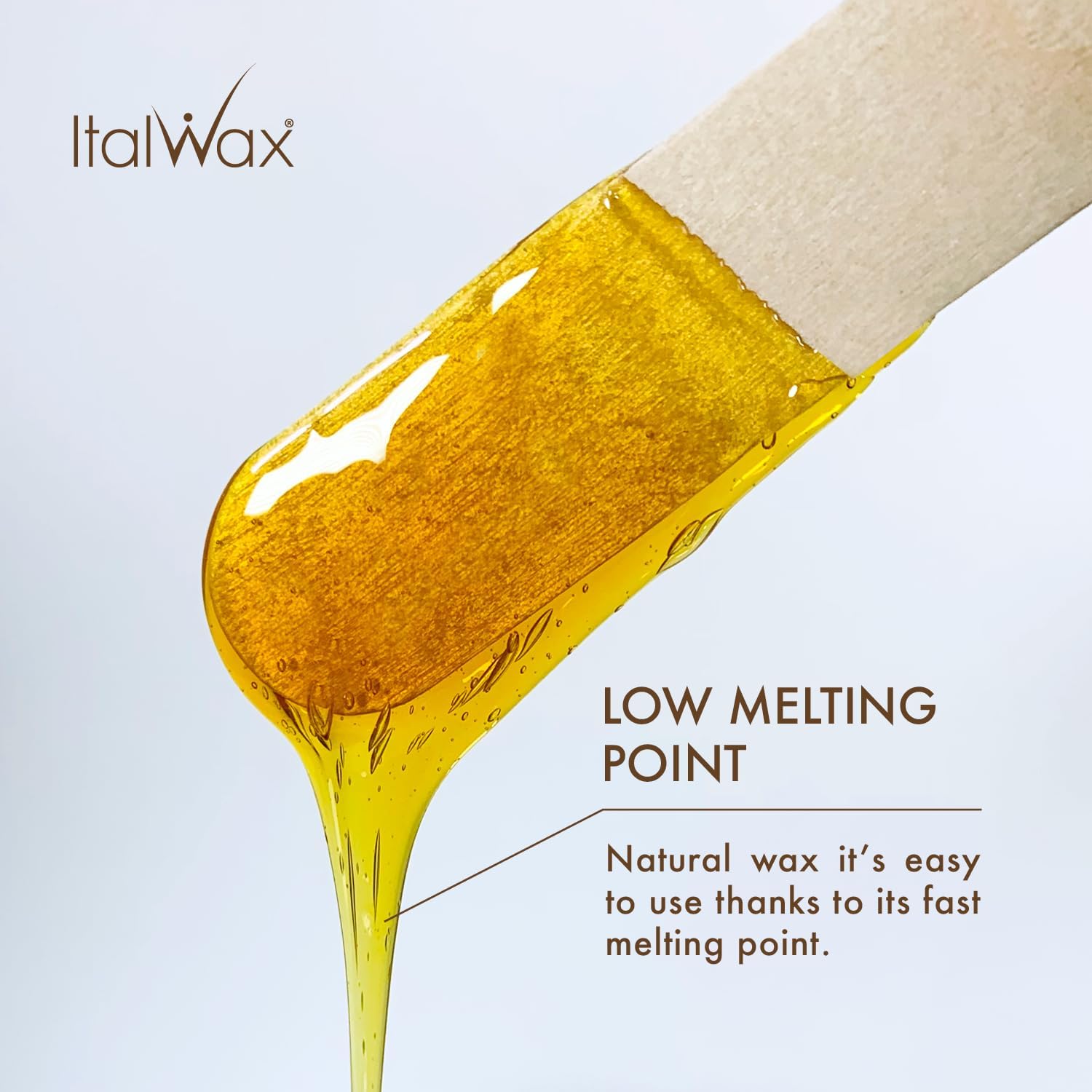 Italwax Classic Line Natural Hard Wax Beads 1.1 lb (500 g) – Transparent Medium Setting Stripless Wax for Normal Skin & Large Areas – Made in Italy