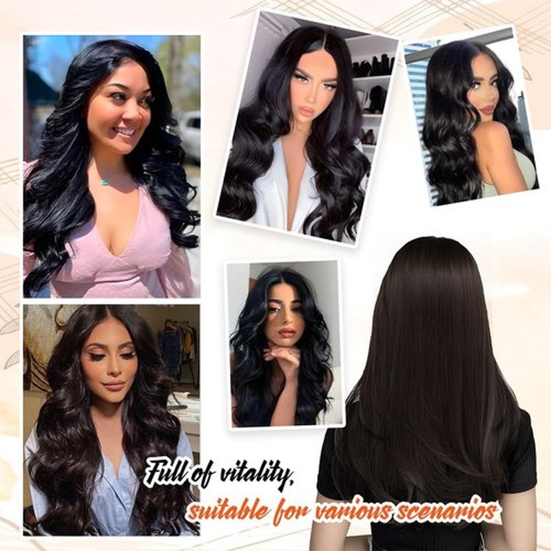 Invisible Wire Hair Extensions Real Human Hair - 12 Inch 70G Dark Brown Transparent Fish Line Clip-Ins Hair Piece, 100% Remy Human Hair Extensions for Women