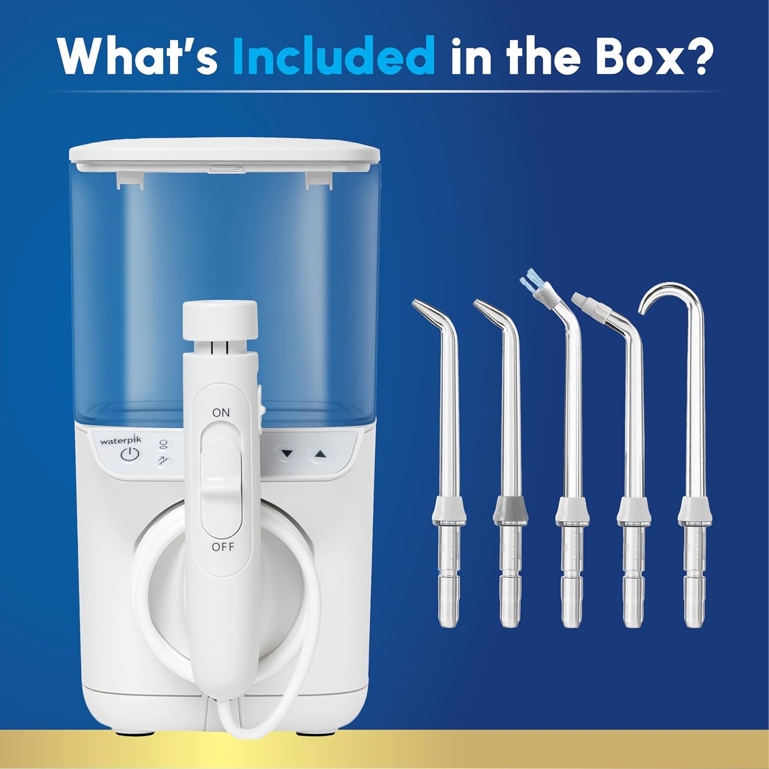 Waterpik Promax Water Flosser - SmartAdvance Mode for Gum Health & Teeth Cleaning | 10 Settings, 5 Tips, Quiet Design