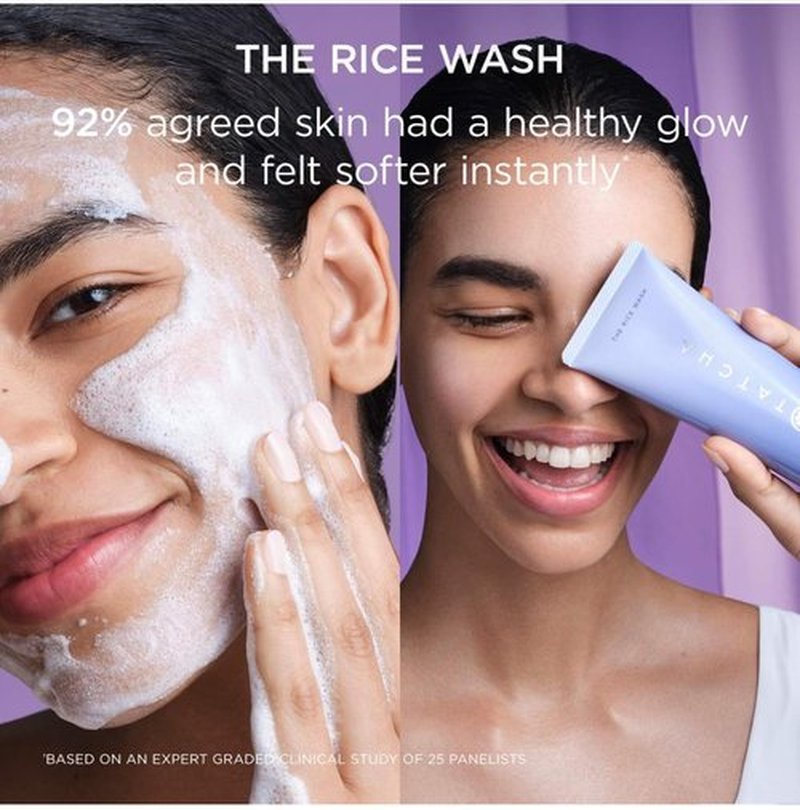 TATCHA The Rice Wash - Gentle Cream Facial Cleanser for Soft, Luminous Skin | 4 oz