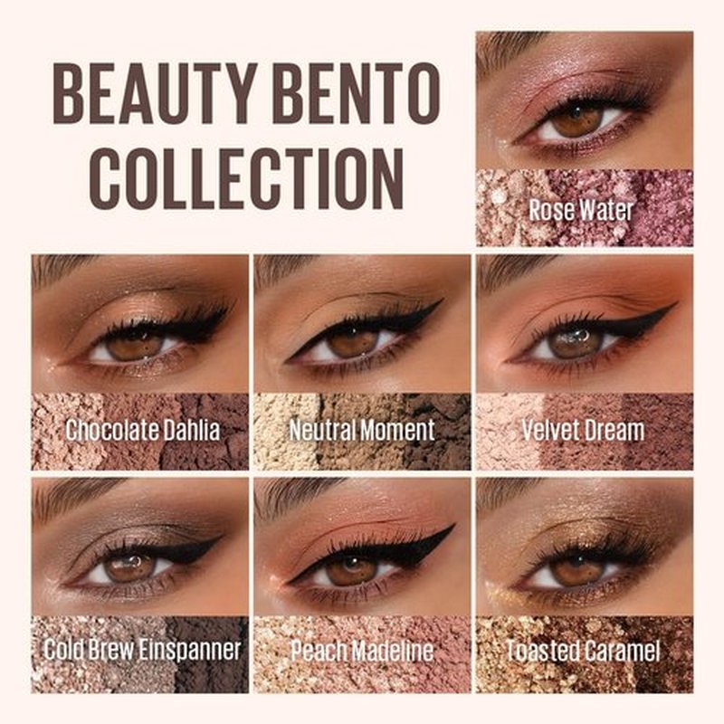 Kaja Beauty Bento Collection - Bouncy Eyeshadow Trio | Burnt Sandy Brown Tones, Travel Size, 13 Velvet Dream, 2019 Allure Best of Beauty Award, 0.03 Oz