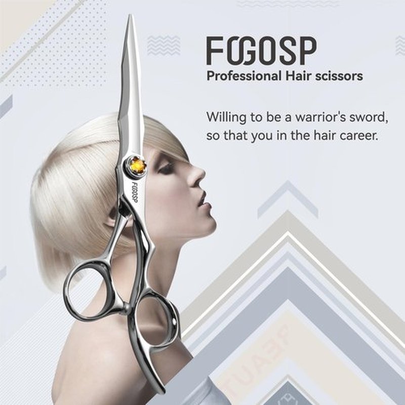 FOGOSP Professional Hair Scissors 6” Barber Scissors Japan VG10 Fine Cutting Blades Professional CNC Hair Shears Barber Scissor for Salon &Home Use Haircut Shear