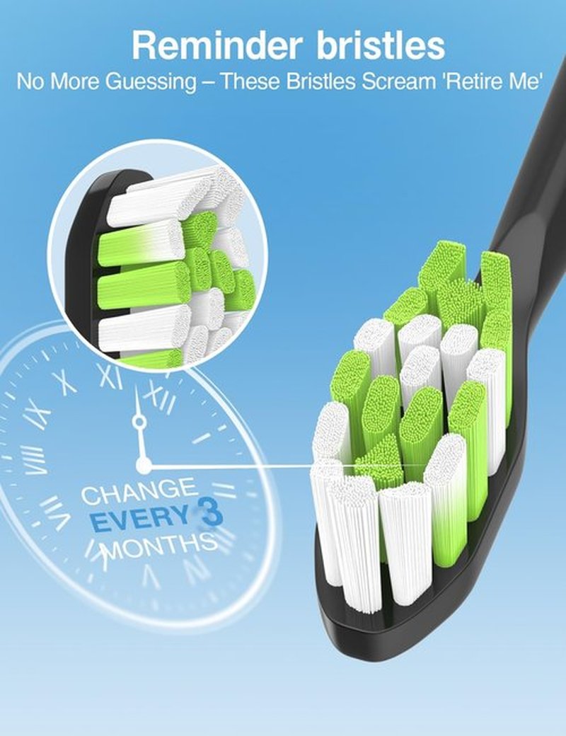 Aoremon Sonicare Toothbrush Replacement Heads - Compatible with Philips W2, W3, C1, G2 | Black