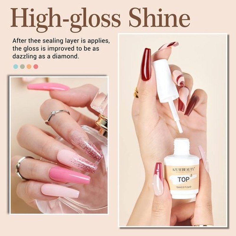 AZUREBEAUTY Dip Powder Liquid Set - 8 Essential Tools for No Lamp Dipping | 15ml Each