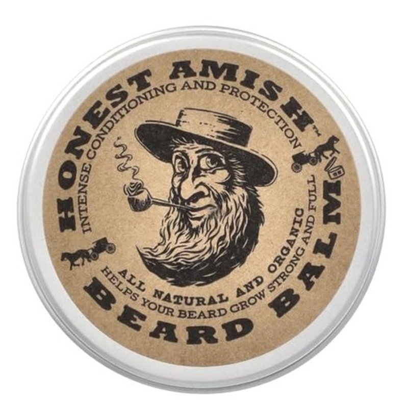 Honest Amish Beard Balm - Natural Leave-in Conditioner for Soft, Manageable Beards - 2 Ounce Tin