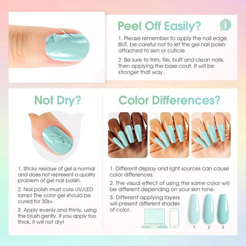 ROSALIND 18PCS Gel Nail Polish Set with Base Top Coat (Glossy Matte and Glitter),14 Pcs Pastel Bright Colors Gel Polish Set Macaron Colors Soak Off Nail Polish Gel Nails Art for Women