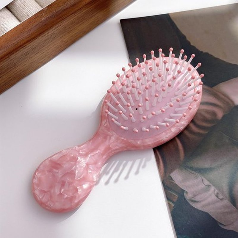 Textention Detangler Hair Brush for Curly or Straight, Wet and Dry Hair, Cellulose Acetate Detangling Brush, Hair brushes for Women & Men, Adults, for Shower & Travel (2pcs)