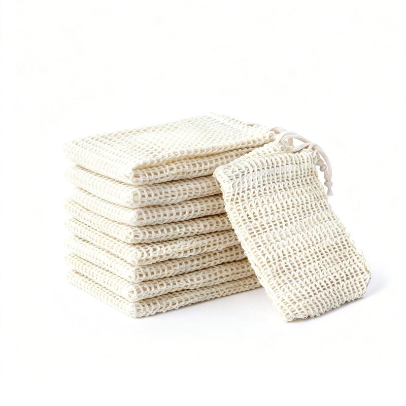 ZEPELOFFY Bar Soap Pouch,10 Packs Sisal Soap Saver bags for Exfoliating, Shower,Scrubber