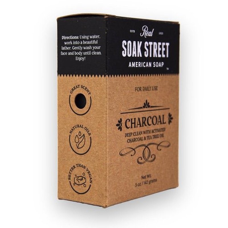 Real American Soap - Activated Charcoal & Tea Tree Oil Bar Soap (3 Pack) | Long-Lasting, Moisturizing Formula