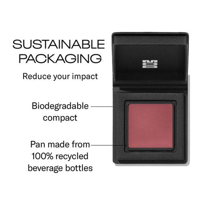 MOB Beauty Cream Clay Blush M73 Mauve Rose – Cool-Toned Rich Wash of Color, Buildable Lightweight Blendable Vegan Cruelty-Free Skincare Infused Long Wear Sustainable Refillable Compact