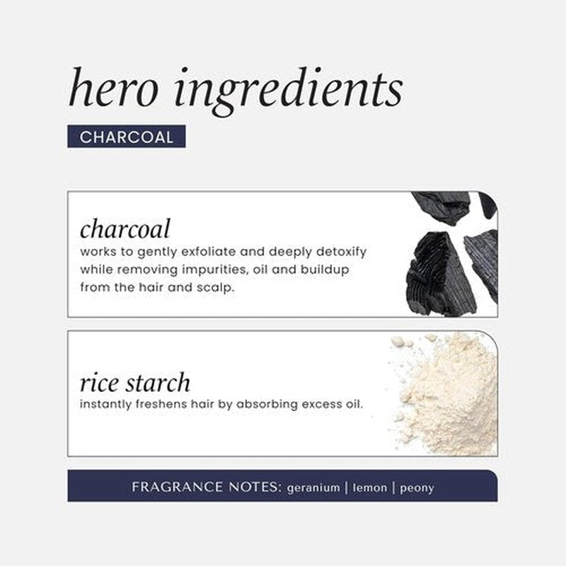 HASK Charcoal Dry Shampoo - Purifies & Detoxifies Hair, Absorbs Oil, Sulfate-Free | 8.1oz