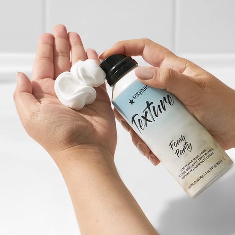 SexyHair Texture Foam - Party Lite Texturizing Foam for Volume & Hold, 5.2 Oz