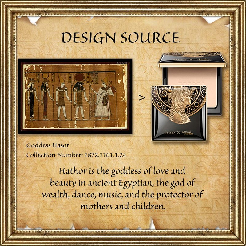 ZEESEA Pressed Powder The British Museum Egypt Series Long Lasting Oil Control Facial Finishing Brighten Setting Powder Multi-use Foundation (#01 Ivory White)