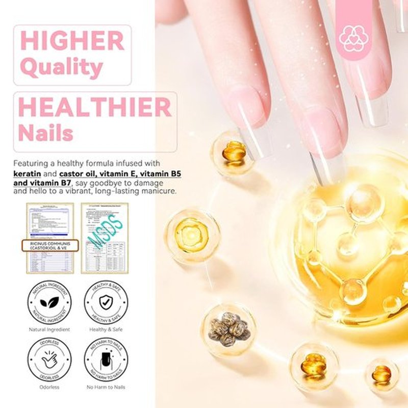 SAVILAND Dip Powder Nail Kit - 60g Clear Powder with Base, Activator & Top Coat for French Manicure