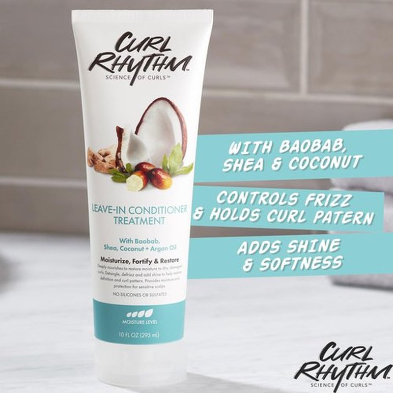 Curl Rhythm Leave-in Conditioner Treatment - Leave-in Conditioner for Curly Hair - Hair Moisturizer with Shea, Coconut, and Argan Oil - 2 pc