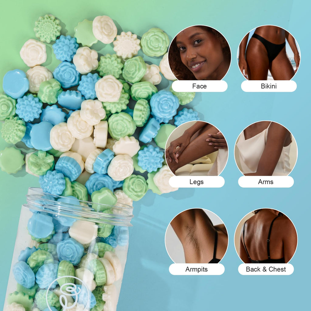 Rosepil Flower Shaped 1LB Hard Wax Beads - At-Home Waxing Floral Scent