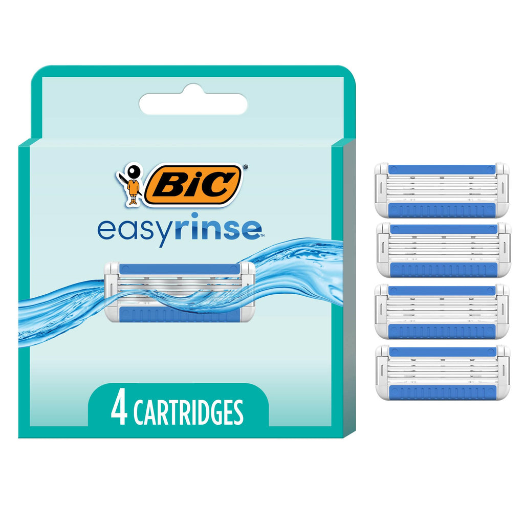 BIC Comfort 3 Refillable Disposable Razors for Men, 1 Handle and 14 Cartridges With 3 Blades, 15 Piece Razor Kit for Men
