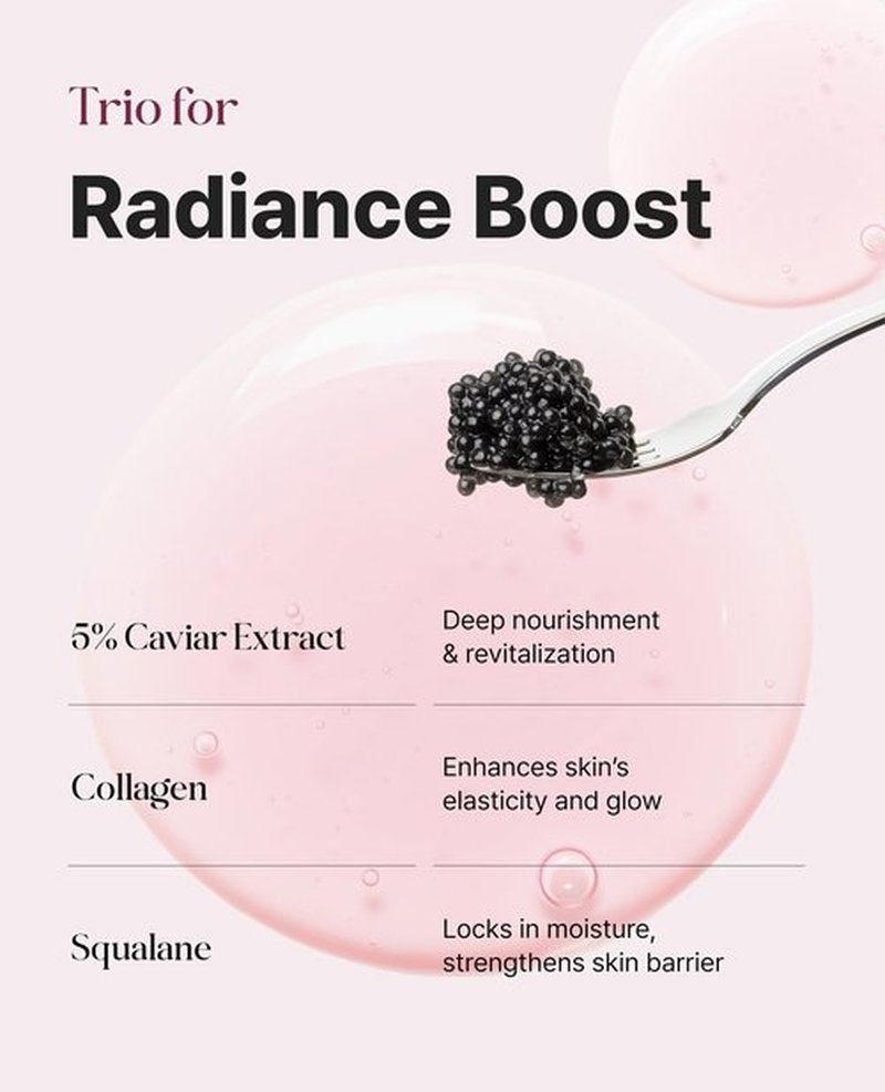 Delere Caviar Glow Soothing Mist | Korean Glass Skin Spray Serum with 5% Caviar & Squalane - Instant 3-Second Radiance & Makeup Setting – Anti-Aging Collagen Booster for Sensitive Skin, 3.4oz