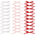 XFYUZR Bow Hair Clips, Long Tail Ribbon Hair Clips for Women, Pink White Red Satin Hair Bow Tassel Barrettes, Bowknot Accessories for Girls Teens Kids (30PCS)