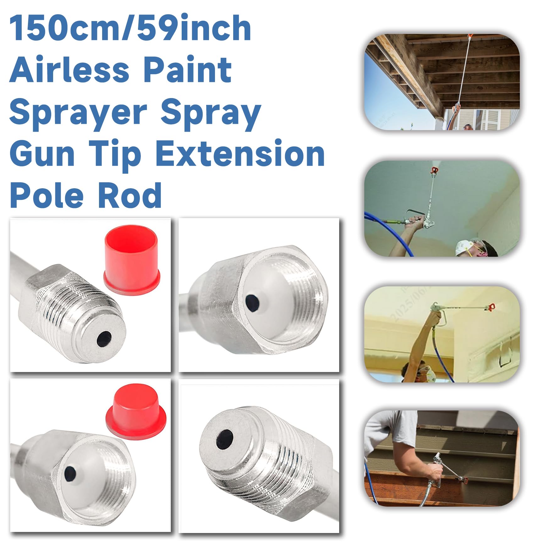 WFLNHB 150cm/59inch Airless Paint Sprayer Spray Gun Tip Extension Pole Rod