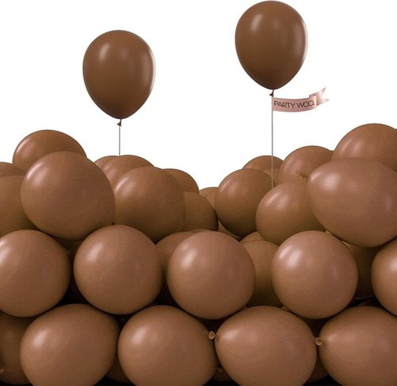 PartyWoo Brown Balloons - 50pcs 5 Inch Mini Boho Latex Balloons for Weddings & Celebrations