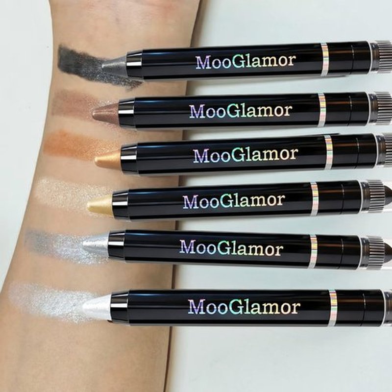 MooGlamor 6 Pcs Eyeshadow Stick Shimmer Eye Shadow Set with Retractable and Blendable Eye Shadow Stick for Long-Lasting Colorful Eye Makeup