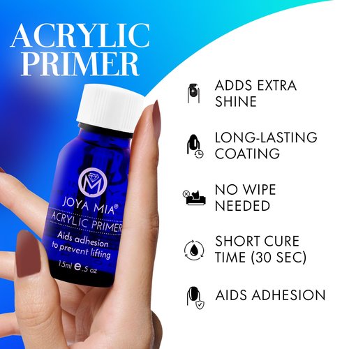 JOYA MIA pH Bond Nail Dehydrator and Primer Set, Acid-Free & Fast-Drying for Gel and Acrylic Polish, Salon-Grade Prep Coats for Shiny Nails