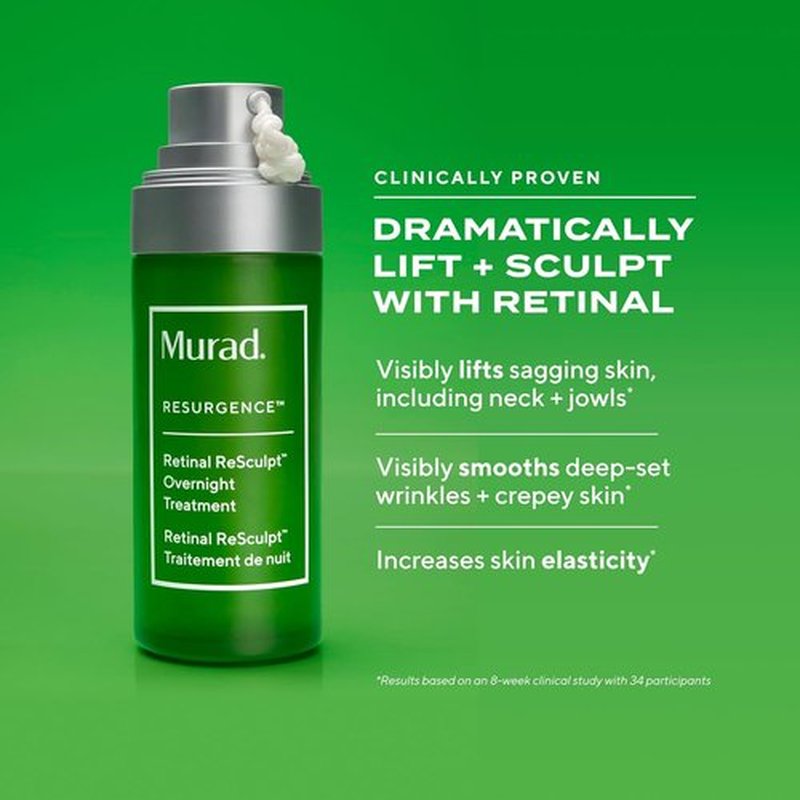 Murad Retinal ReSculpt Overnight Treatment - Advanced Face & Neck Serum for Deep Wrinkles & Lift