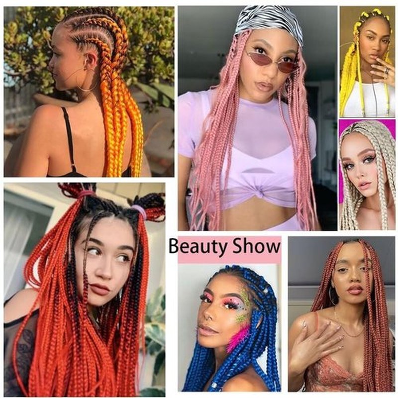 Pre stretched Braiding Hair 26 Inch Pink Braiding Hair Extensions Yaki Braids Hair Hot Water Setting Synthetic Easy Hair Colored Braiding Hair Crochet Hair (26 Inch,3 Packs,Light Pink#)