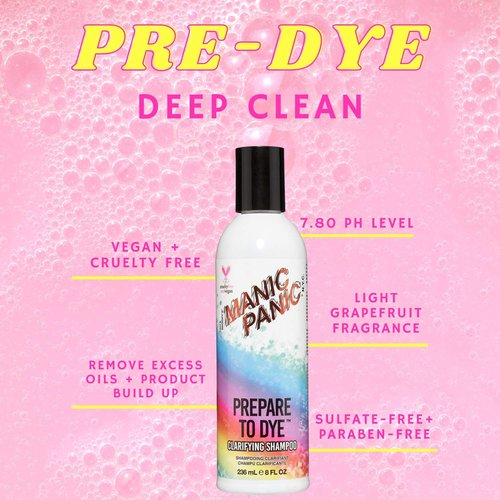 Manic Panic Clarifying Shampoo - Sulfate-Free Formula for Color Treated Hair | Vegan & Cruelty-Free (8oz)