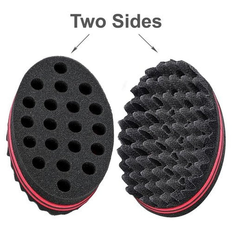 3 Pcs Afro Twist Upgrade Set: Hair Sponge Double-sided and 2 Twist Comb, Curl Sponge Hair Brush for Women Men Barber Personal Styling