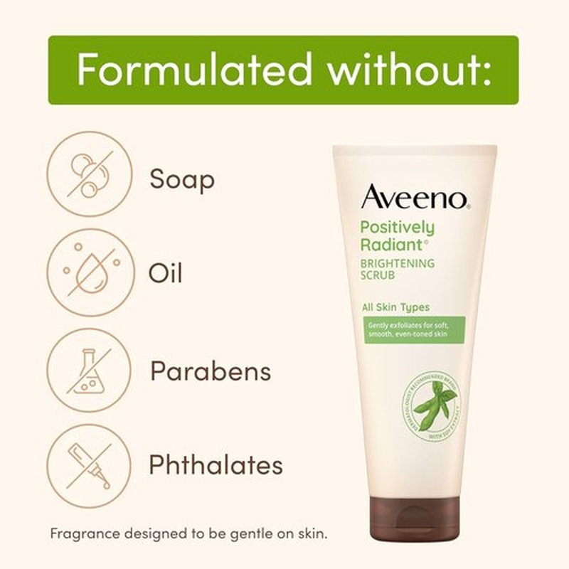 Aveeno Positively Radiant Exfoliating Facial Scrub - Brightens Skin Tone & Texture | 5 oz
