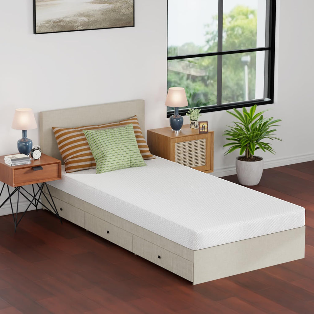 FDW 5 Inch Twin XL Mattress - Medium Firm Gel Memory Foam | CertiPUR-US Certified | Pressure Relief & Cooling Cover